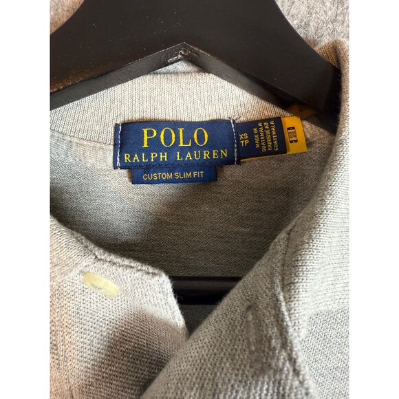 NWT Polo Ralph Lauren Mens Gray Long Sleeve Custom Slim Fit Polo - XS - Picture 5 of 9